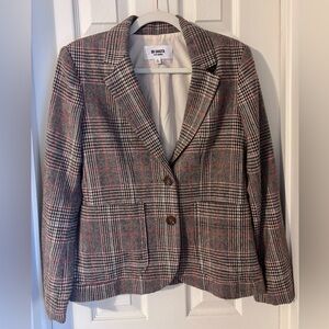 BB Dakota by Steve Madden Women's Brown and Orange Plaid Blazer. Size Small